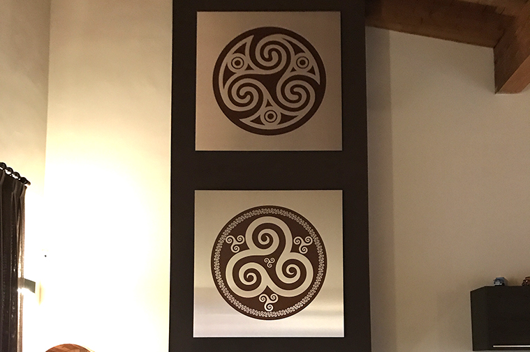 diptico impreso sobre aluminio