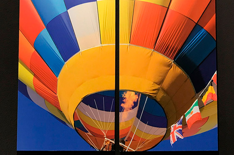 diptico impreso sobre aluminio