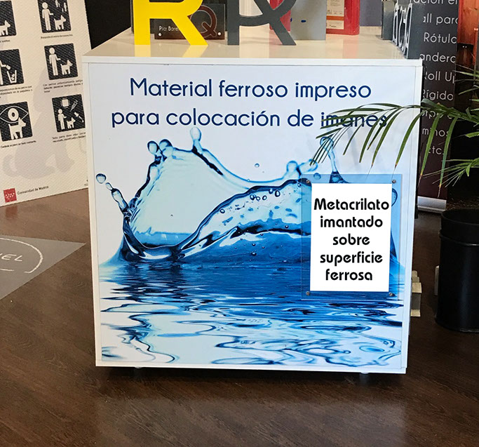 vinilo impreso con laminado velleda y material ferroso