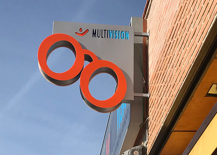 banderola con iluminacion led